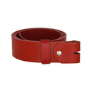 Women's and men's belt with screw for buckle made of genuine leather