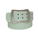 Antique silver nickel free genuine leather belt buckle