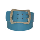 Antique silver nickel free genuine leather belt buckle