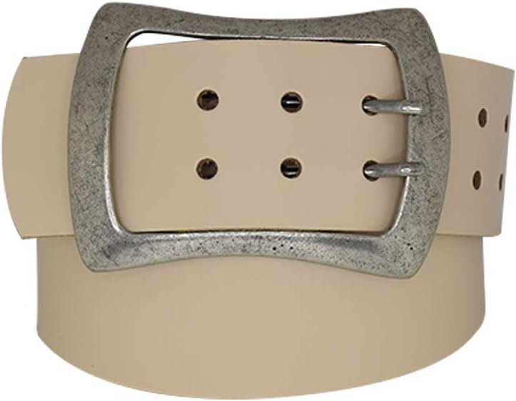 Antique silver nickel free genuine leather belt buckle