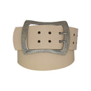 Antique silver nickel free genuine leather belt buckle