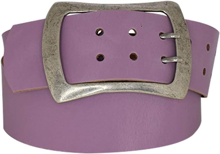 Antique silver nickel free genuine leather belt buckle