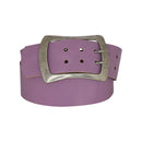 Antique silver nickel free genuine leather belt buckle