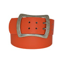 Antique silver nickel free genuine leather belt buckle