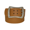 Antique silver nickel free genuine leather belt buckle