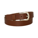 Women's and men's belt, antique silver, nickel-free genuine leather belt buckle