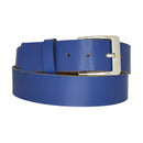 Genuine leather belt with nickel-free buckle in antique silver