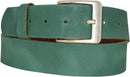 Genuine leather belt with nickel-free buckle in antique silver