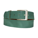 Genuine leather belt with nickel-free buckle in antique silver