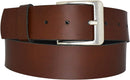 Genuine leather belt with nickel-free buckle in antique silver