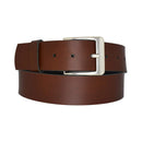 Genuine leather belt with nickel-free buckle in antique silver