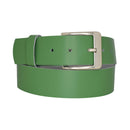 Genuine leather belt with nickel-free buckle in antique silver