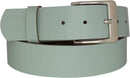Genuine leather belt with nickel-free buckle in antique silver