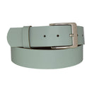 Genuine leather belt with nickel-free buckle in antique silver