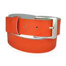 4.5 cm wide, 75 to 150 cm waist width, nickel-free genuine leather belt with antique silver buckle