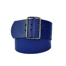 7 cm wide genuine leather belt with square roller buckle,