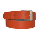 Genuine leather belt with nickel-free buckle in antique silver