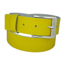 Nickel-free genuine leather belt with antique silver buckle, 4 cm wide