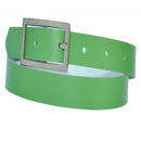 3.5 cm wide genuine leather belt with square buckle.