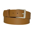 Genuine leather belt with nickel-free buckle in antique silver