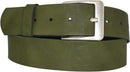 Genuine leather belt with nickel-free buckle in antique silver