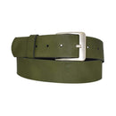 Genuine leather belt with nickel-free buckle in antique silver