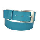 Nickel-free genuine leather belt with antique silver buckle, 4 cm wide