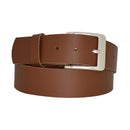 Genuine leather belt with nickel-free buckle in antique silver