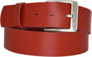 Genuine leather belt with nickel-free buckle in antique silver