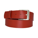 Genuine leather belt with nickel-free buckle in antique silver