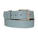 Genuine leather belt with nickel-free buckle in antique silver