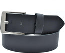 Nickel-free genuine leather belt with antique silver buckle, 4 cm wide