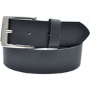 Nickel-free genuine leather belt with antique silver buckle, 4 cm wide