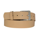 Genuine leather belt with nickel-free buckle in antique silver