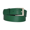 Genuine leather belt with nickel-free buckle in antique silver
