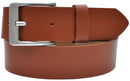 Genuine leather belt with nickel-free buckle in antique silver
