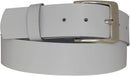 Genuine leather belt with nickel-free buckle in antique silver