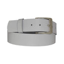 Genuine leather belt with nickel-free buckle in antique silver