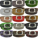 Wide belt made of genuine leather with a nickel-free buckle