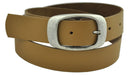 Wide belt made of genuine leather with a nickel-free buckle