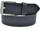 Genuine leather belt with nickel-free buckle in antique silver