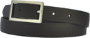 Narrow 3 cm wide genuine leather belt with 4 square buckles