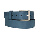 Genuine leather belt with nickel-free buckle in antique silver