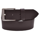 Genuine leather belt with nickel-free buckle in antique silver