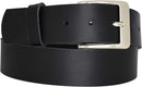 Genuine leather belt with nickel-free buckle in antique silver