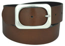 70 to 150 cm waistband, nickel-free, antique silver buckle, 5 cm wide genuine leather belt