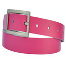 3.5 cm wide genuine leather belt with square buckle.