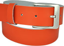 Nickel-free genuine leather belt with antique silver buckle, 4 cm wide