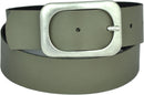 70 to 150 cm waistband, nickel-free, antique silver buckle, 5 cm wide genuine leather belt