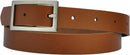 Narrow 2 cm wide genuine leather belt with 4 square buckles